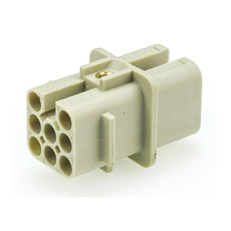 HARTING Heavy Duty Power Connector Insert, 10A, Han D Series Female, 8 Contacts, Cable Mount 09210073131