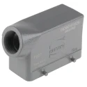 HARTING Han B Heavy Duty Power Connector Hood, Die Cast Aluminium, Side Cable Entry, 2 Lever Locking, 16B, IP65 09300161520