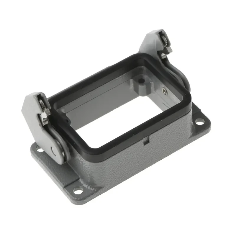 HARTING Han B Series Heavy Duty Power Connector Housing, Size 6B, Bulkhead, Single Lever, IP65, Die Cast 09300060301