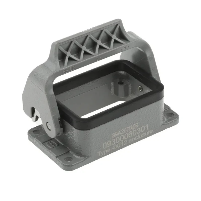 HARTING Han B Series Heavy Duty Power Connector Housing, Size 6B, Bulkhead, Single Lever, IP65, Die Cast 09300060301