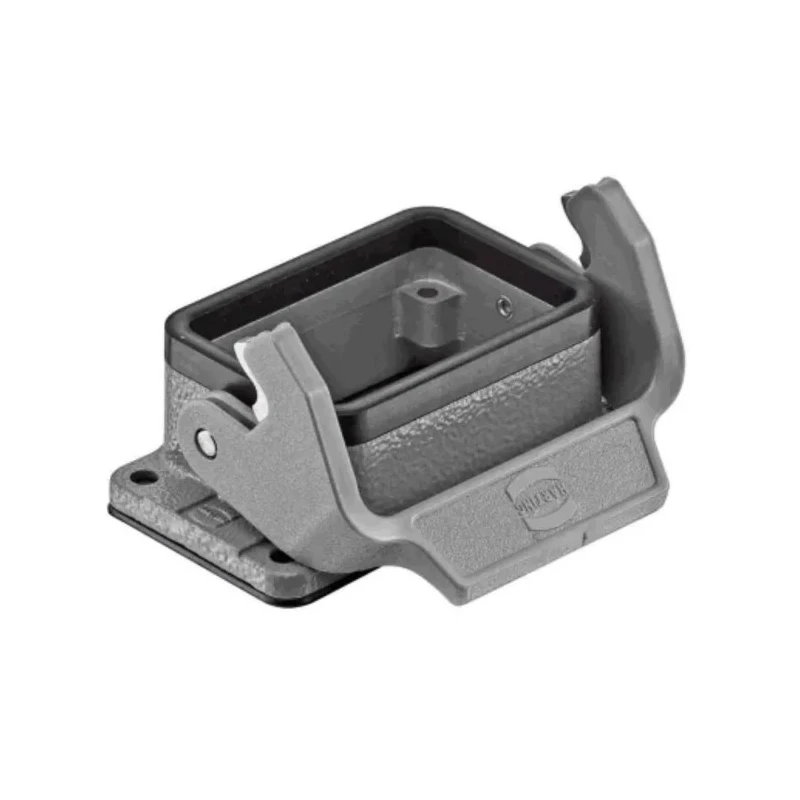 HARTING Han B Series Heavy Duty Power Connector Housing, Size 6B, Bulkhead, Single Lever, IP65, Die Cast 09300060301