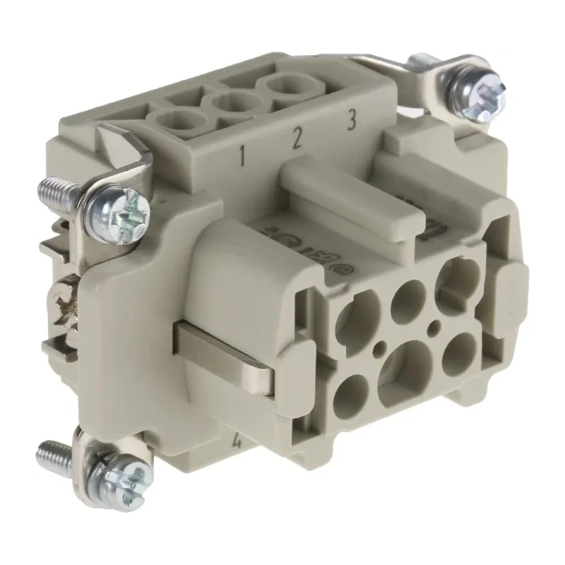 HARTING Han E Series Heavy Duty Power Connector Insert, 16A, Female, 6 Contacts, Cable Mount, 500V 09330062701