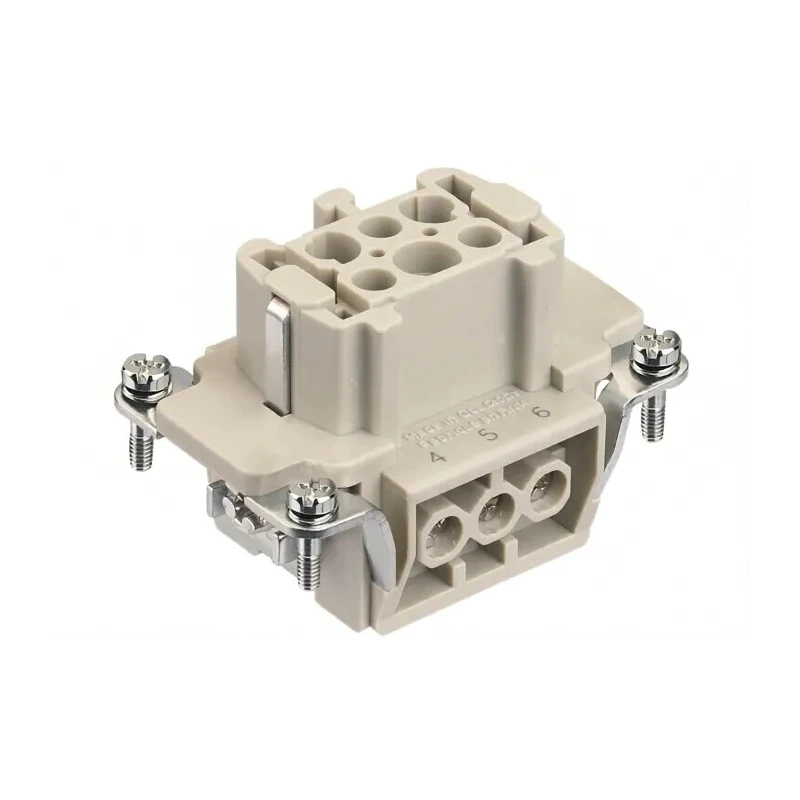 HARTING Han E Series Heavy Duty Power Connector Insert, 16A, Female, 6 Contacts, Cable Mount, 500V 09330062701