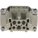 HARTING Han E Series Heavy Duty Power Connector Insert, 16A, Female, 6 Contacts, Cable Mount, 500V 09330062701