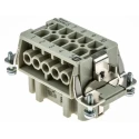 HARTING Heavy Duty Power Connector Insert, Han E Series, Female, 10 Contacts, 16A, 500V, Cable Mount 09330102701