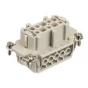 HARTING Heavy Duty Power Connector Insert, Han E Series, Female, 10 Contacts, 16A, 500V, Cable Mount 09330102701