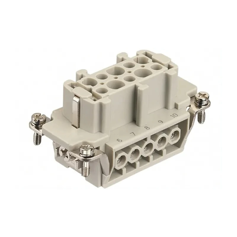 HARTING Heavy Duty Power Connector Insert, Han E Series, Female, 10 Contacts, 16A, 500V, Cable Mount 09330102701