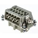 HARTING Heavy Duty Power Connector Insert, Han E Series, Female, 10 Contacts, 16A, 500V, Cable Mount 09330102701