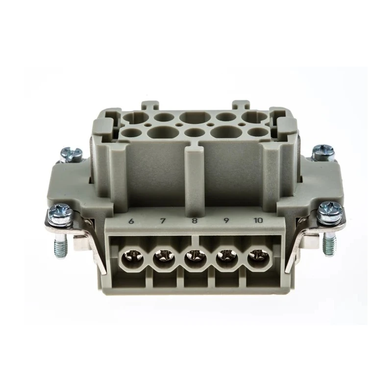 HARTING Heavy Duty Power Connector Insert, Han E Series, Female, 10 Contacts, 16A, 500V, Cable Mount 09330102701