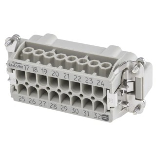 HARTING Heavy Duty Power Connector Insert, 16A, Han E Series Male, 16 Contacts 09330162611
