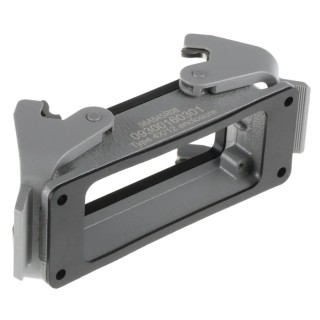 HARTING Han B Range Heavy Duty Power Connector Housing, Bulkhead Mount, Die Cast Aluminium, IP65, Size 16B 09300160301