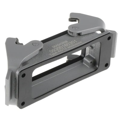 HARTING Han B Range Heavy Duty Power Connector Housing, Bulkhead Mount, Die Cast Aluminium, IP65, Size 16B 09300160301