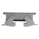 HARTING Han B Range Heavy Duty Power Connector Housing, Bulkhead Mount, Die Cast Aluminium, IP65, Size 16B 09300160301
