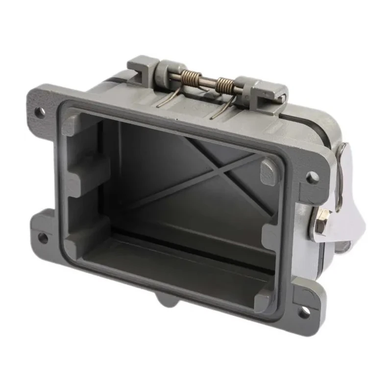 HARTING Han B Range Heavy Duty Power Connector Housing, Die Cast Aluminium, Bulkhead Mount, IP65, 1 Lever 09300480301