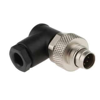 binder Circular Connector M9 Plug, 7 Contacts, Angled Cable IP67 1A 125V Polyamide Male 712 Series 99-0421-70-07