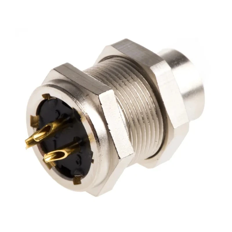 binder Circular Connector 3 Contacts Panel Mount M9 Socket Male IP40 711 Series 09-0077-00-03