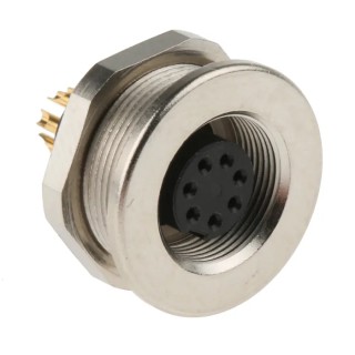 Binder Circular Connector 7 Contacts Panel Mount, Socket, Female, M9, IP67, 712 Series 09-0424-00-07