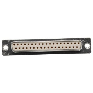HARTING 37-Way D-Sub Straight Panel Mount Connector Female, Steel Housing, Gold-Plated Copper Alloy Contacts 09670374704
