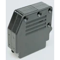 Amphenol Communications Solutions Thermoplastic Angled, Straight D-Sub Backshell, 9 Way Strain Relief 863093C09ALF