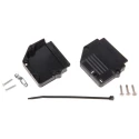 Amphenol Communications Solutions Thermoplastic Angled, Straight D-Sub Backshell, 50 Way Strain Relief 863093C50ALF