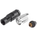 binder  Circular Connector 7 Contacts, Cable Mount, M9, Female Socket, IP67, 125V, 1A, Nylon Housing, 712 Series