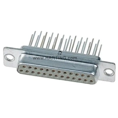 HARTING 15 Way Straight 2.74 mm Pitch Through Hole D-Sub Connector Female 09670154754