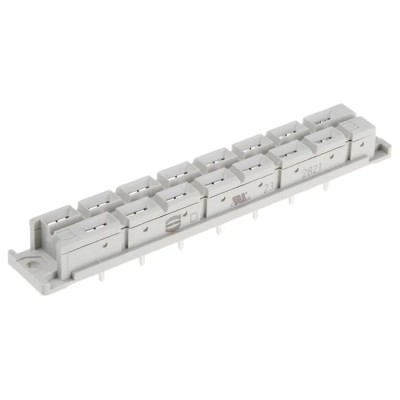 HARTING DIN 41612 Connector 15 Way, 10.16 mm Pitch, 2 Row, Straight, Female, Solder, H15 Type, Silver-Plated 09062152821