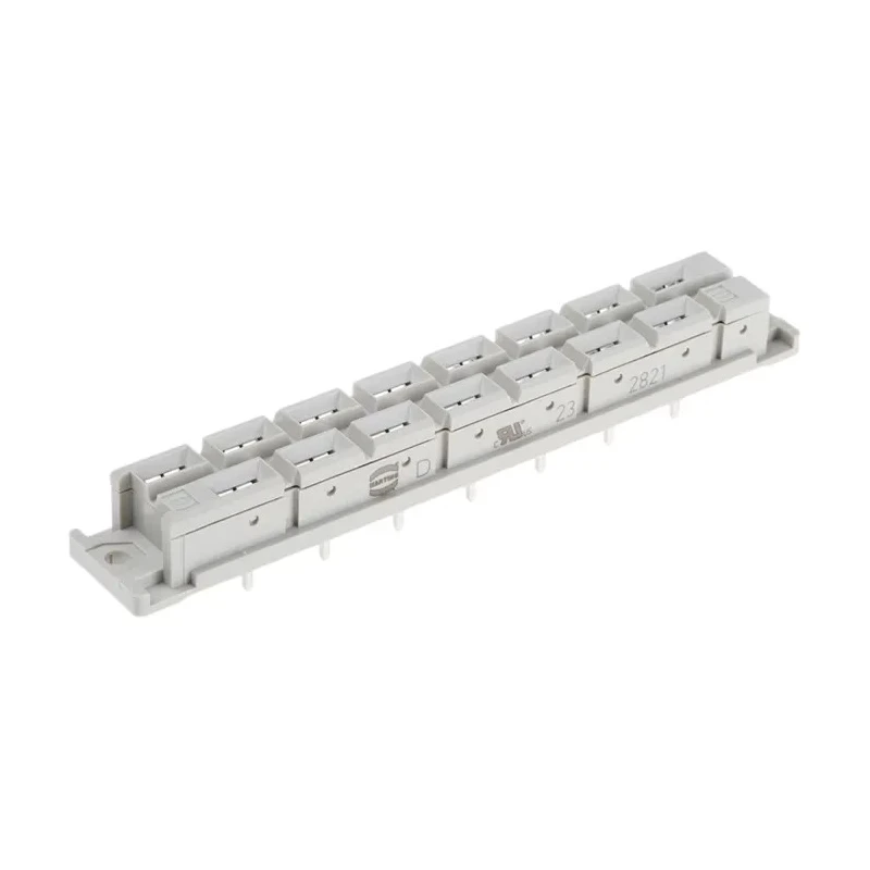 HARTING DIN 41612 Connector 15 Way, 10.16 mm Pitch, 2 Row, Straight, Female, Solder, H15 Type, Silver-Plated 09062152821