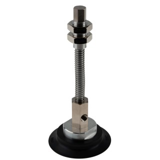 SMC Heavy Duty Nitrile Rubber Suction Cup, 80 mm Pad Diameter, M8 Male Connection, Flat Buffer, Lateral ZPX80HNJ50-B01-A18