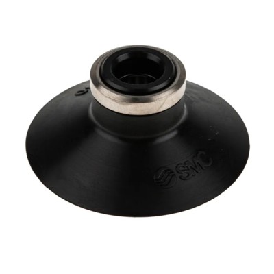 SMC 40 mm Flat Nitrile Rubber Suction Cup, Male/Female Thread, Barb, One-Touch Fitting ZP40CN