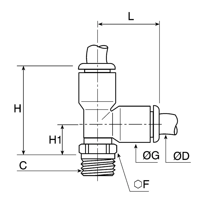 Legris LF3000 Series Male Pneumatic Fitting, 1/4 in R Thread, 8mm Push-In, Glass Reinforced Nylon, 