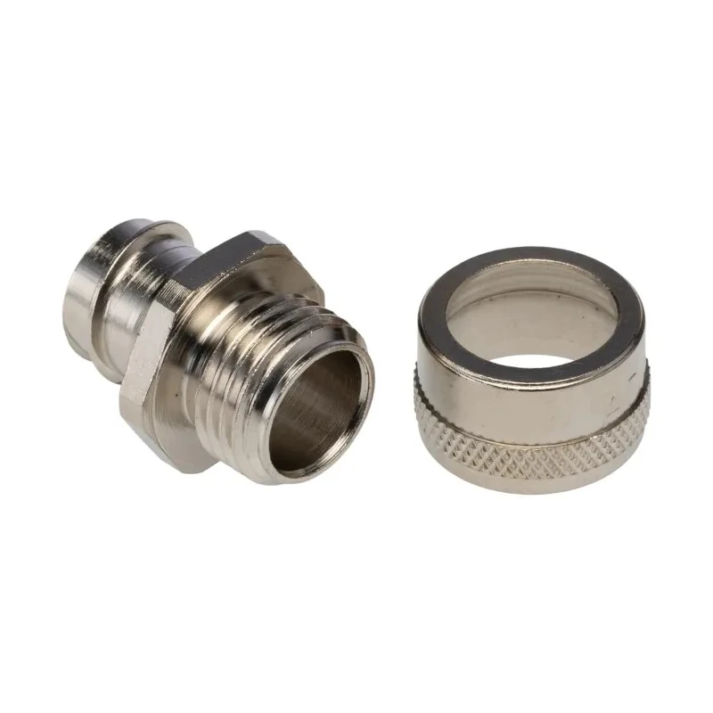 Adaptaflex Nickel-Plated Brass Conduit Fitting, 16 mm Nominal Size, M16 Thread, Silver, IP40, S 7TCA296010R0043 S16/M16/A
