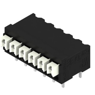 Weidmüller LSF Series PCB Terminal Block, 6 Contacts, 3.81 mm Pitch, 1 Row, Push-in, 320V, 17.5A, Black 1824660000