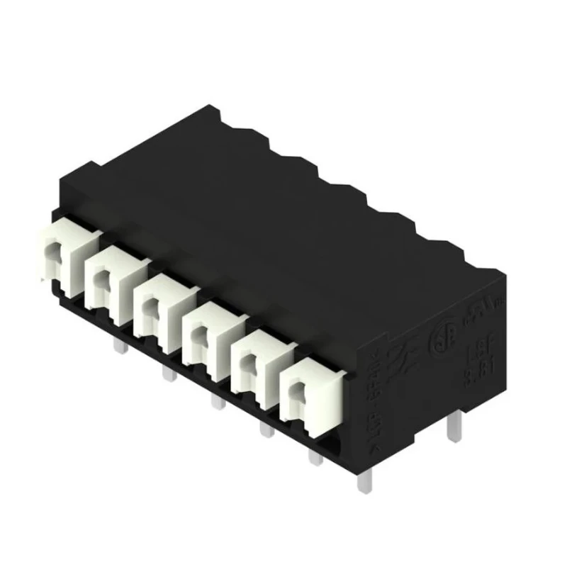 Weidmüller LSF Series PCB Terminal Block, 6 Contacts, 3.81 mm Pitch, 1 Row, Push-in, 320V, 17.5A, Black 1824660000