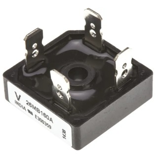 Vishay Bridge Rectifier 1600V 420A 4-Pin Single Phase Screw Mount D-34 VS-26MB160A