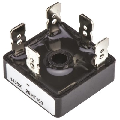 Vishay Bridge Rectifier Three Phase 1600V 375A 5-Pin D-63 Through Hole VS-26MT160