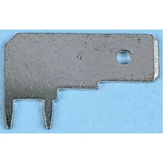 Keystone PC QUICK-FIT Black Uninsulated Male Spade Connector, Solder, 6.35 x 0.81 mm Tab Size 1266