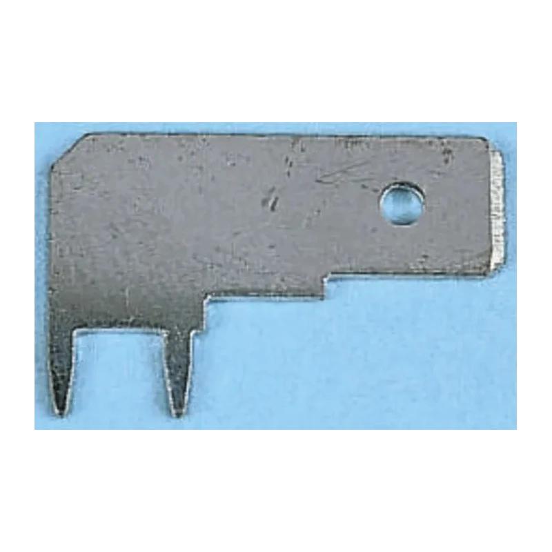 Keystone PC QUICK-FIT Black Uninsulated Male Spade Connector, Solder, 6.35 x 0.81 mm Tab Size 1266