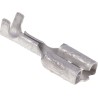 TE Connectivity FASTON .250 Black Uninsulated Female Spade Connector, Crimp, 6.35 x 0.81 mm Tab Size, 22 - 18 AWG 41969-2