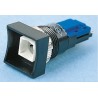 Saia-Burgess Push Button Switch Latching Panel 21 x 27 mm Cutout SPDT IP40 250V AC Rectangular TH511108601