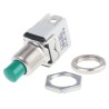 APEM 1200 Series Push Button Switch, Momentary, Panel Mount, Green, SPST, 12.2 mm Cutout, Plunger Actuator, 2A, 1213C GREEN