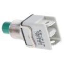 APEM 1200 Series Push Button Switch, Momentary, Panel Mount, Green, SPST, 12.2 mm Cutout, Plunger Actuator, 2A, 1213C GREEN