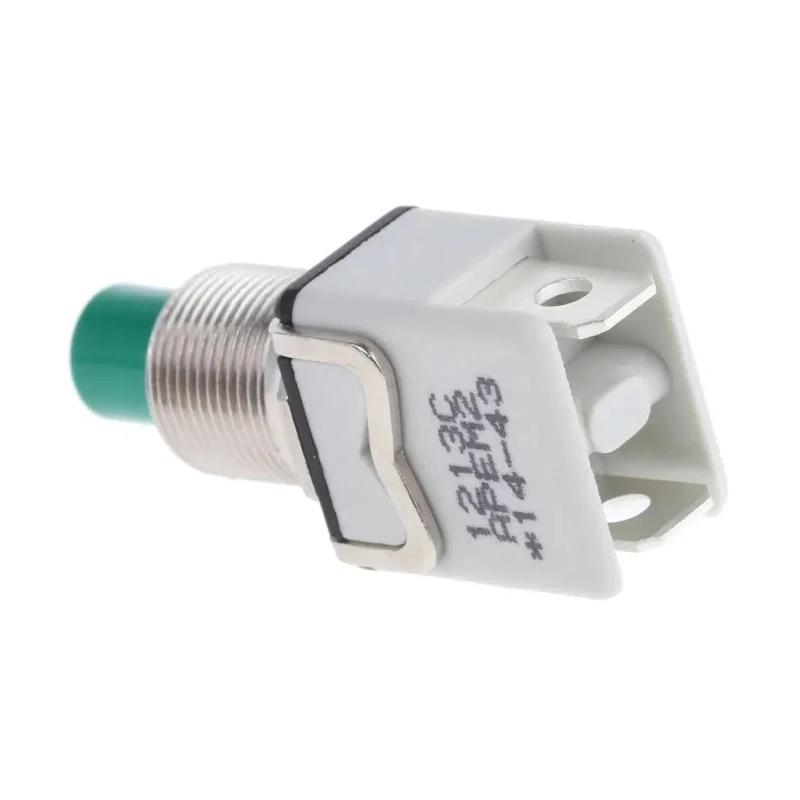 APEM 1200 Series Push Button Switch, Momentary, Panel Mount, Green, SPST, 12.2 mm Cutout, Plunger Actuator, 2A, 1213C GREEN