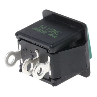 APEM 1400N Series Push Button Switch, Momentary, Panel Mount, 14.3 x 16.5 mm Cutout, SPDT, Green 1415NC GREEN