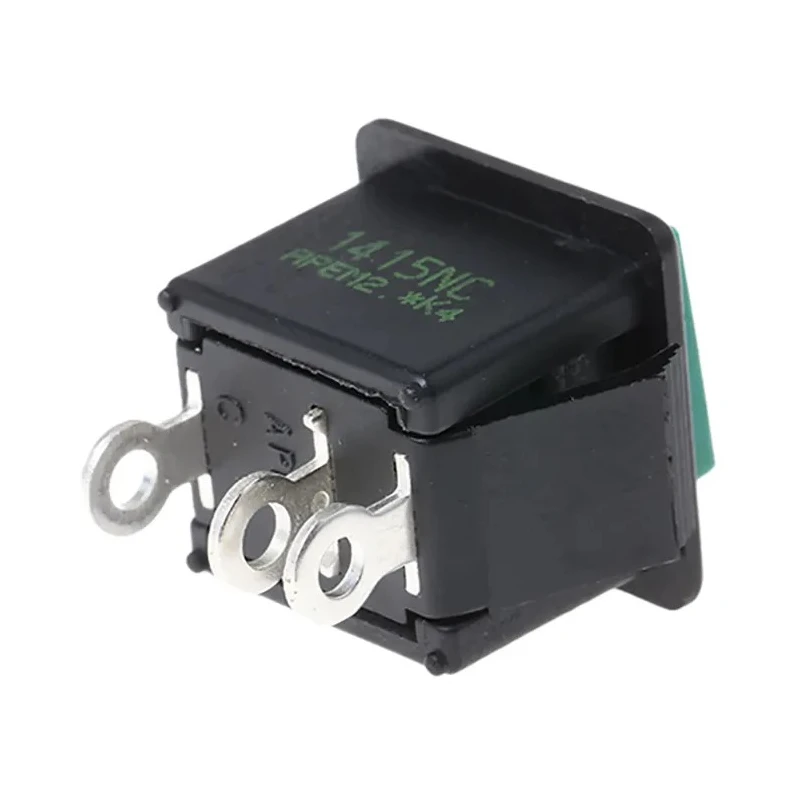 APEM 1400N Series Push Button Switch, Momentary, Panel Mount, 14.3 x 16.5 mm Cutout, SPDT, Green 1415NC GREEN