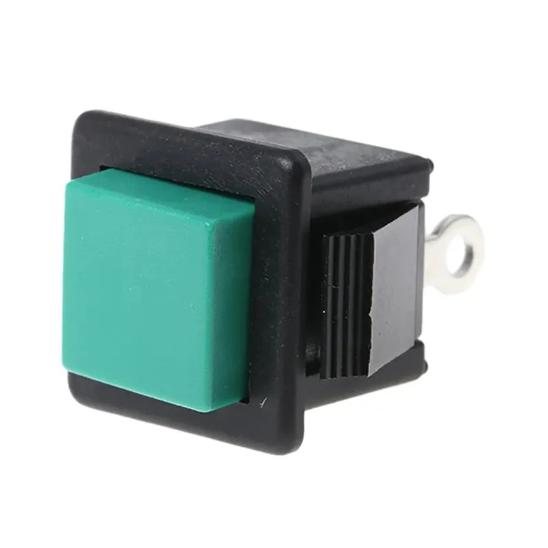APEM 1400N Series Push Button Switch, Momentary, Panel Mount, 14.3 x 16.5 mm Cutout, SPDT, Green 1415NC GREEN