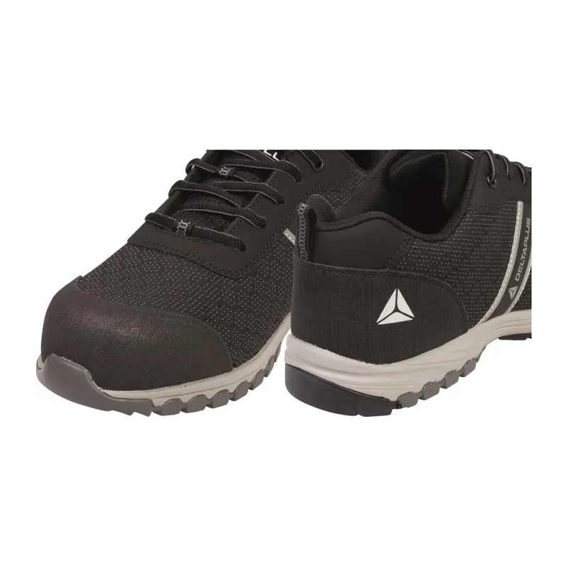 Delta Plus BOSTOS Composite Safety Trainer Shoes, Grey/Black, Lace-Up, Non-Metallic Midsole, UK 11, EU 46 BOSTOSPNO46