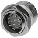 Lapp R Series 12-Pole Straight DIN Plug, Through Hole Male, 7.5A, 1.5kV, IP65, Copper Alloy, 50106202+00009159