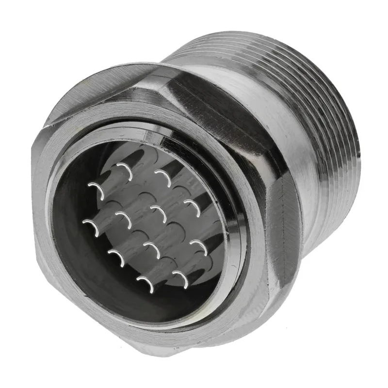 Lapp R Series 12-Pole Straight DIN Plug, Through Hole Male, 7.5A, 1.5kV, IP65, Copper Alloy, 50106202+00009159