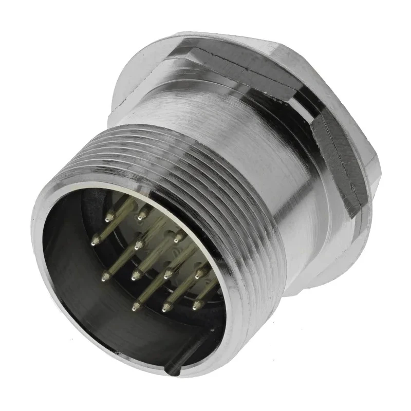 Lapp R Series 12-Pole Straight DIN Plug, Through Hole Male, 7.5A, 1.5kV, IP65, Copper Alloy, 50106202+00009159